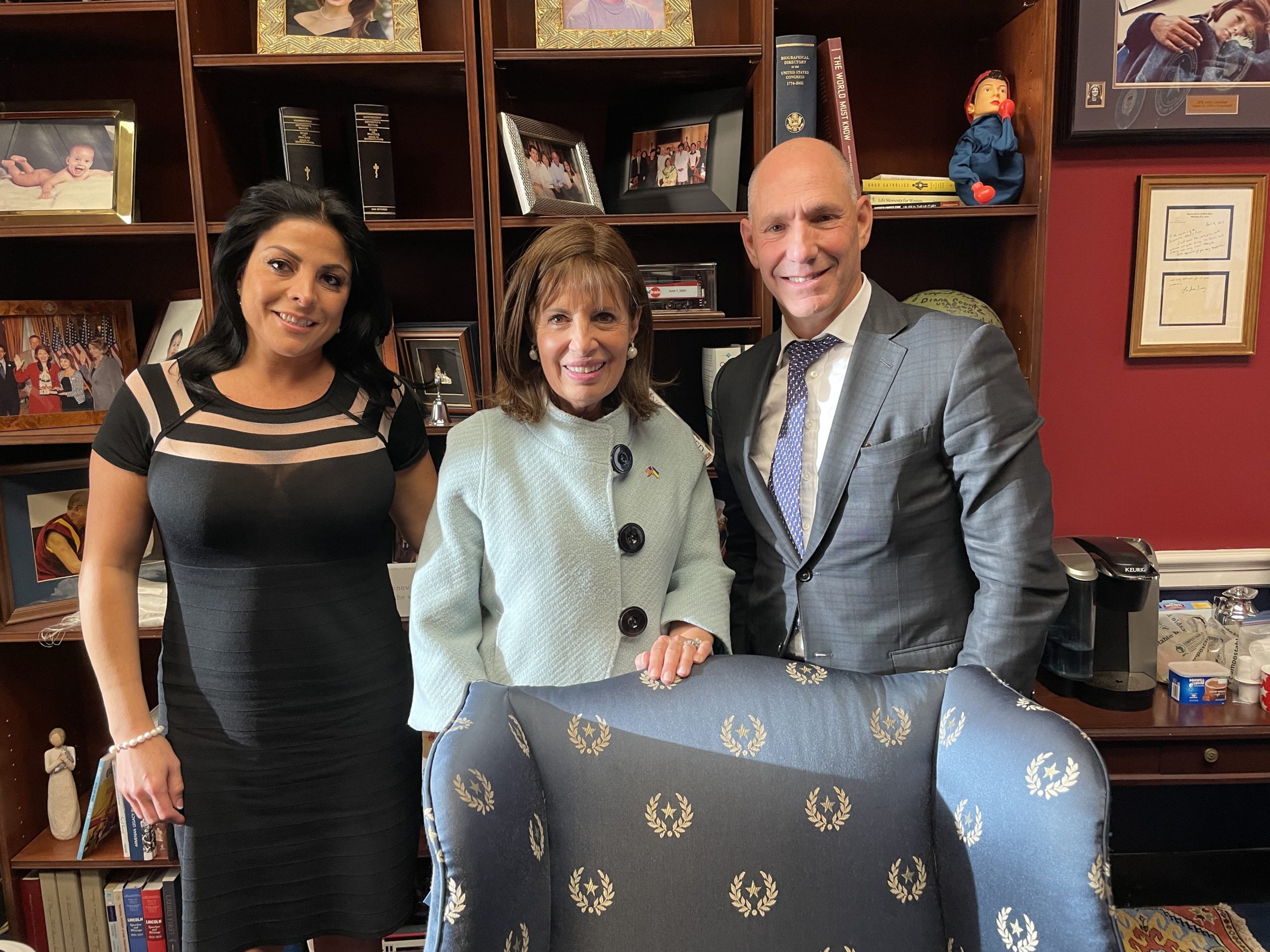 Alan Ripka and Natalie Khawam meet with Congresswoman Jackie Speier regarding The Stayskal Act